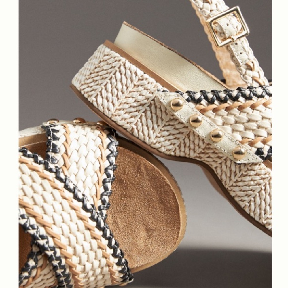 Kelsi Dagger Brooklyn Pace Raffia Platform Sandals - Picture 3 of 10